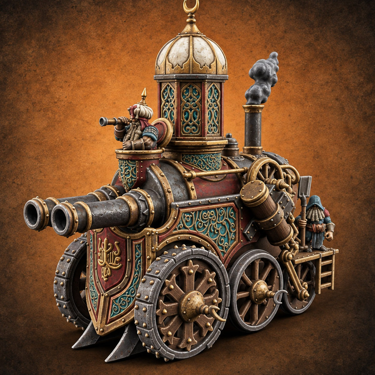 Crescent-Domed Siege Engine Miniature for Dungeons and Dragons, Pathfinder or other TTRPGs