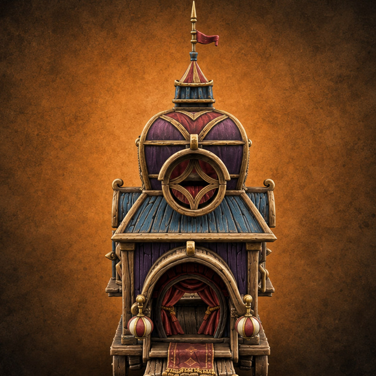 Your Future Rolls In Slowly Carnival Fortune Teller Wagon — painted concept preview (terrain supplied unpainted)
