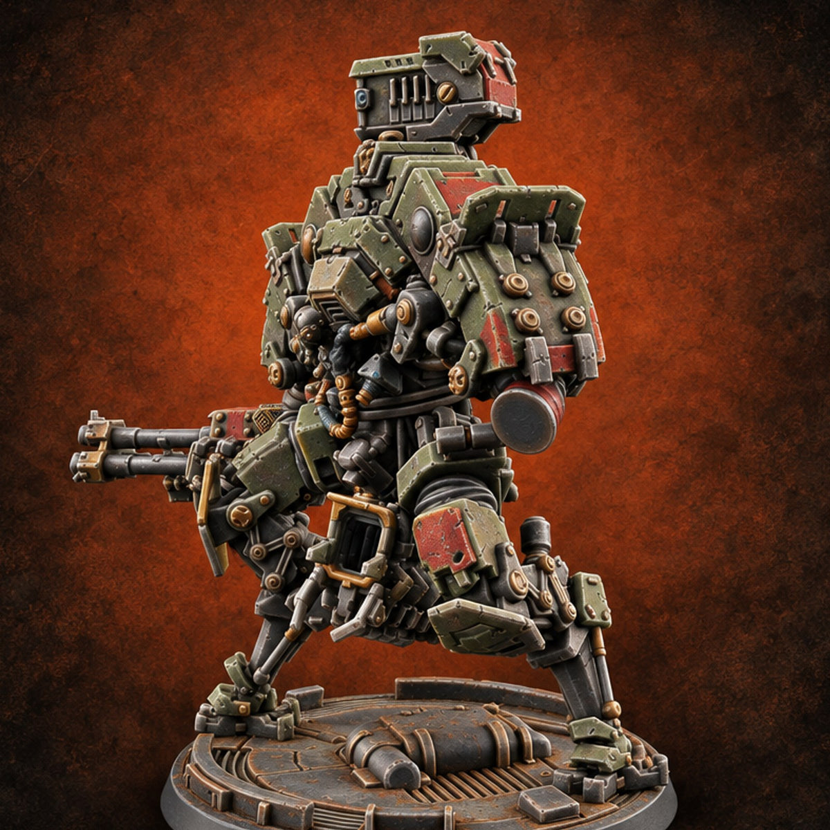 Not Here to Negotiate Warforged Heavy Gun Automaton B — painted concept preview (miniature supplied unpainted)