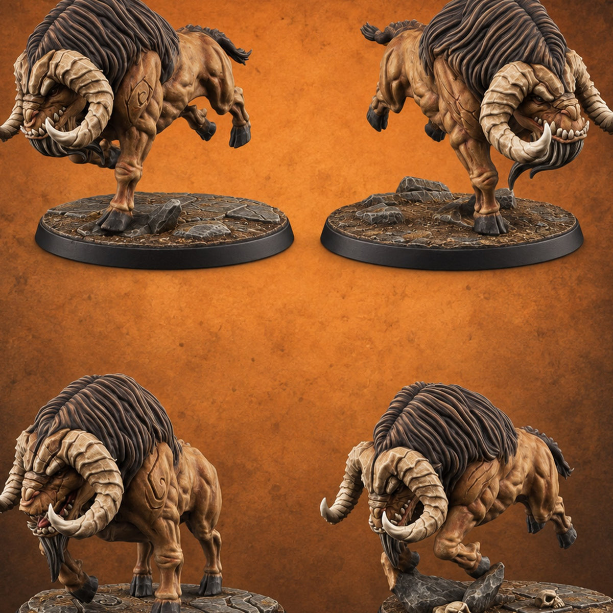 On the Rampage Gorthek Beasts — painted concept preview (miniature supplied unpainted)