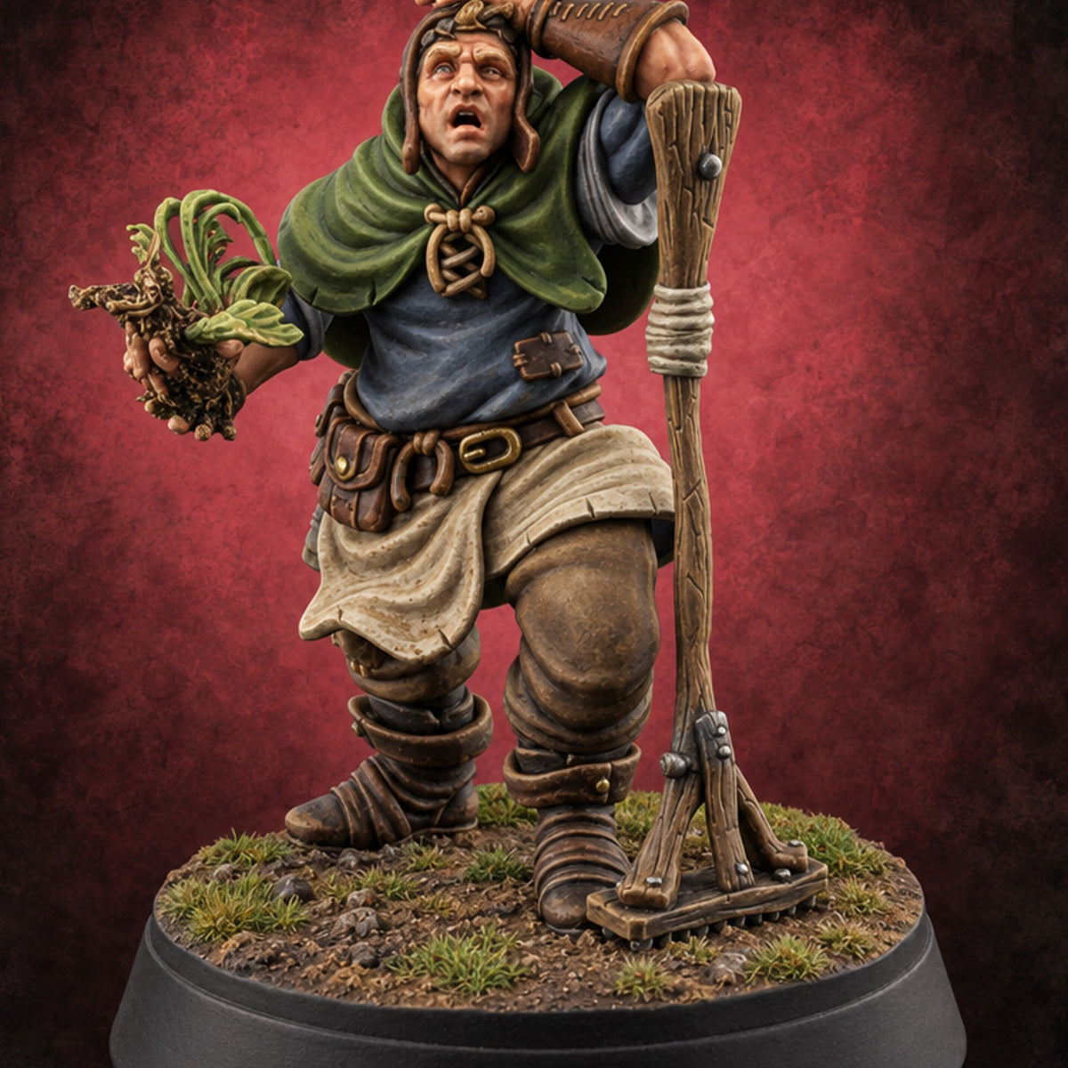 Chores Interrupted by Something Strange Human Farmer B — painted concept preview (miniature supplied unpainted)