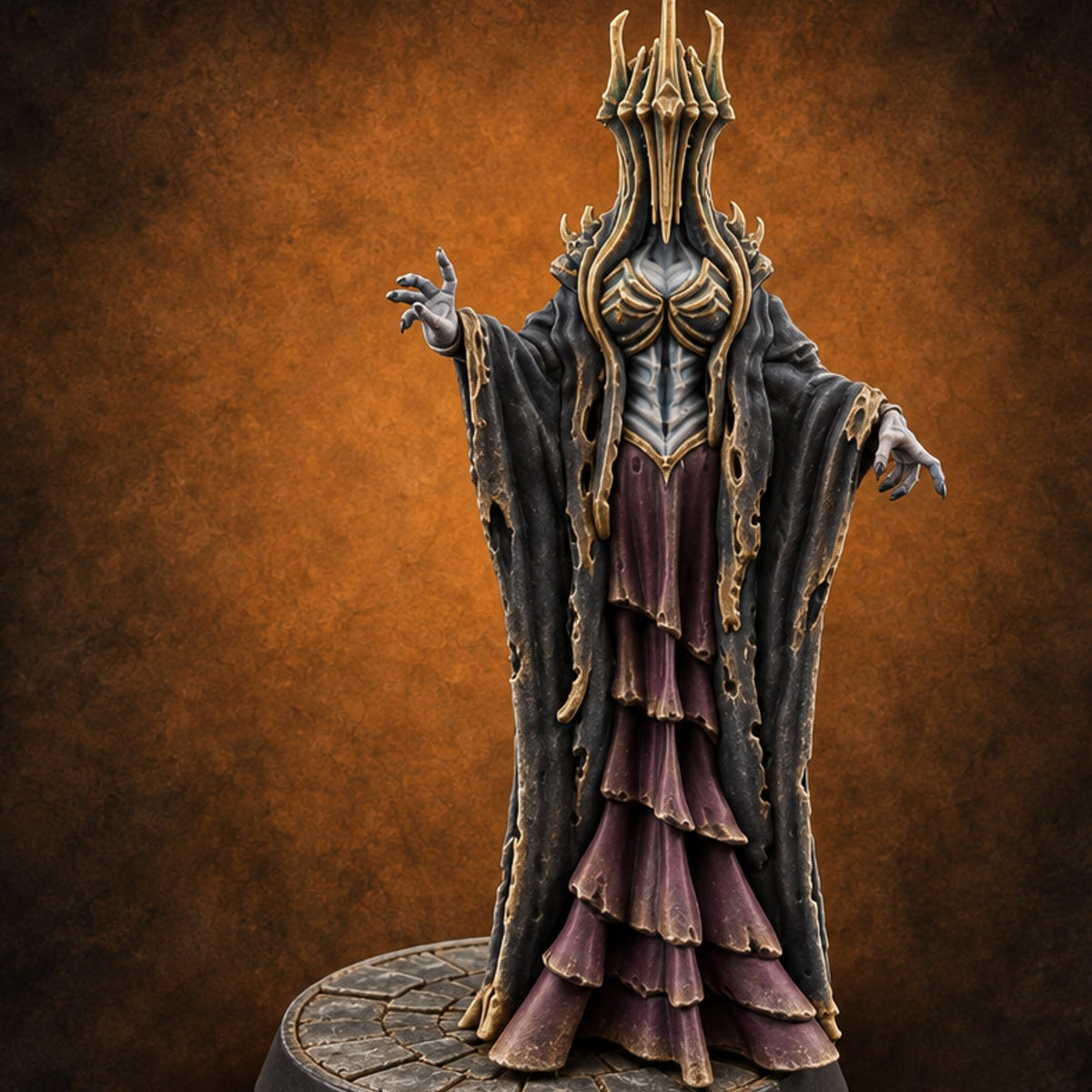 Majesty Gone Sour Wraith Queen B — painted concept preview (miniature supplied unpainted)