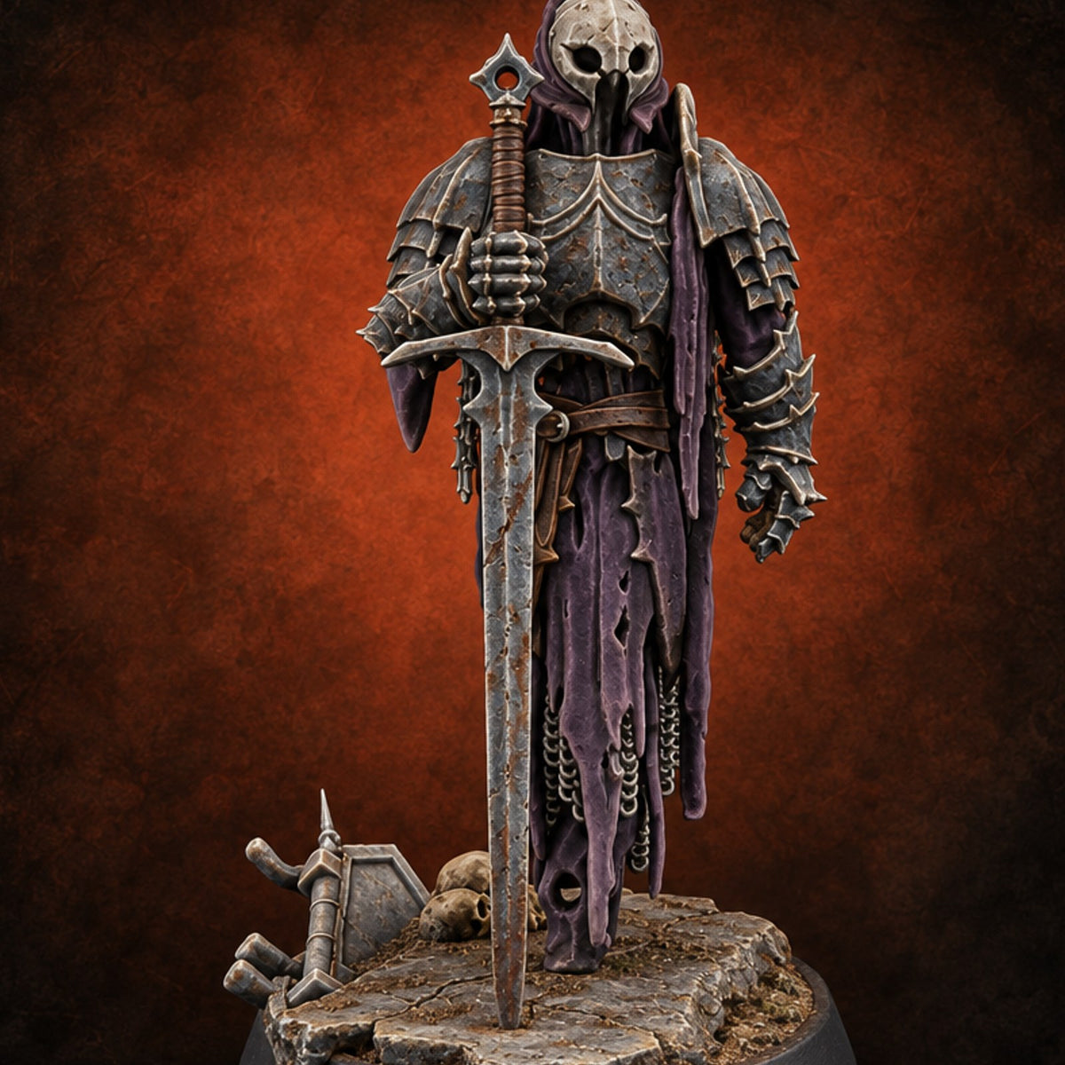 Sheathed Nothing, Carries Everything Wraith Sword Warrior A — painted concept preview (miniature supplied unpainted)
