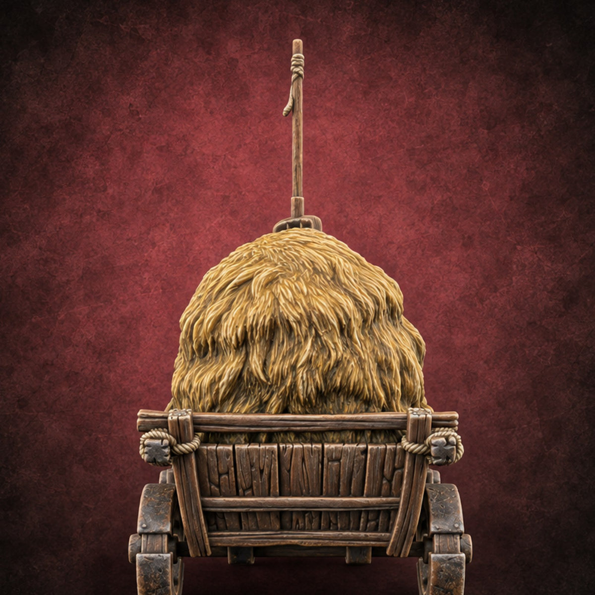 Hay Cart Left Mid-Lane Wooden Town Street Scenery B — painted concept preview (terrain supplied unpainted)