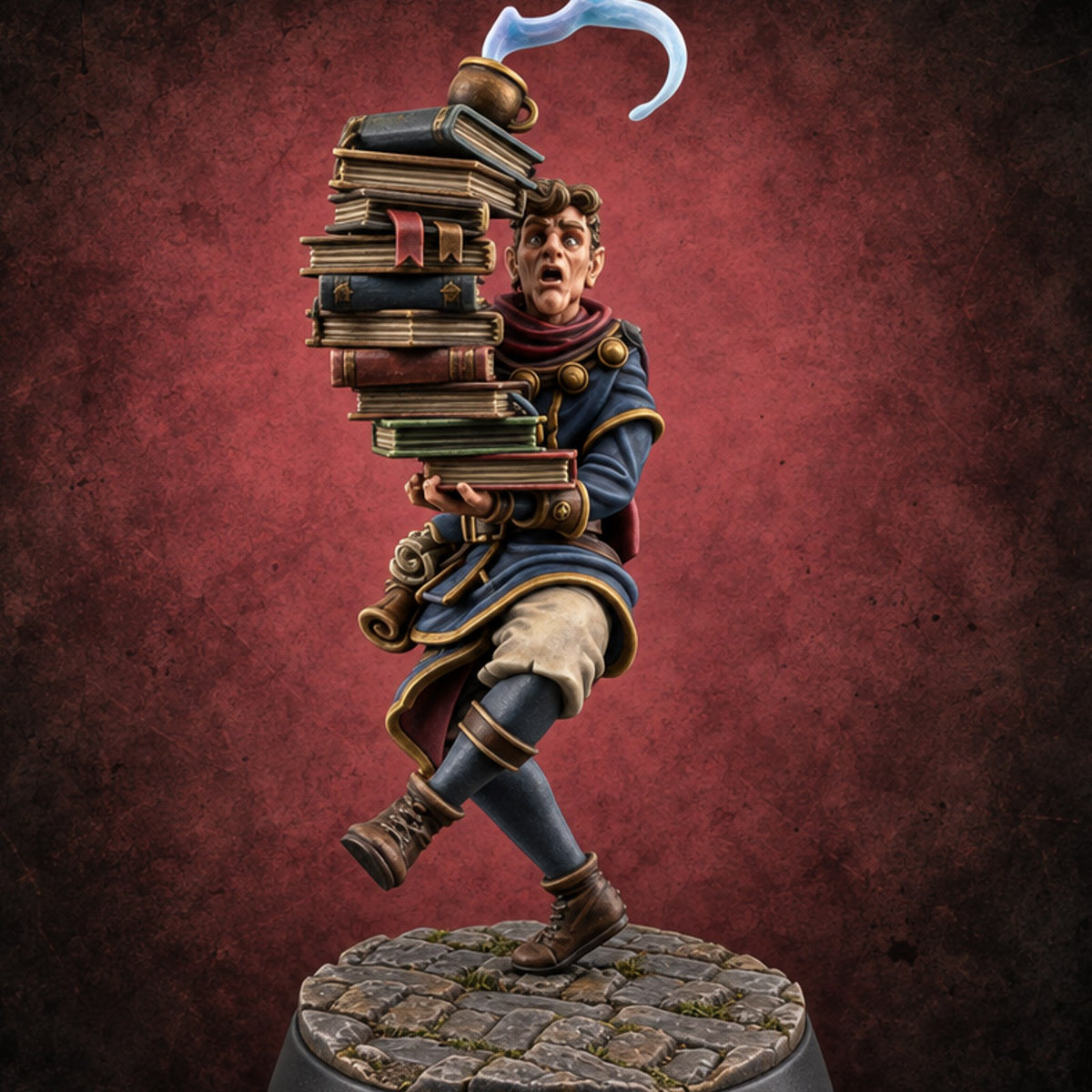 Late Library Fines Apply Human Apprentice Mage B — painted concept preview (miniature supplied unpainted)