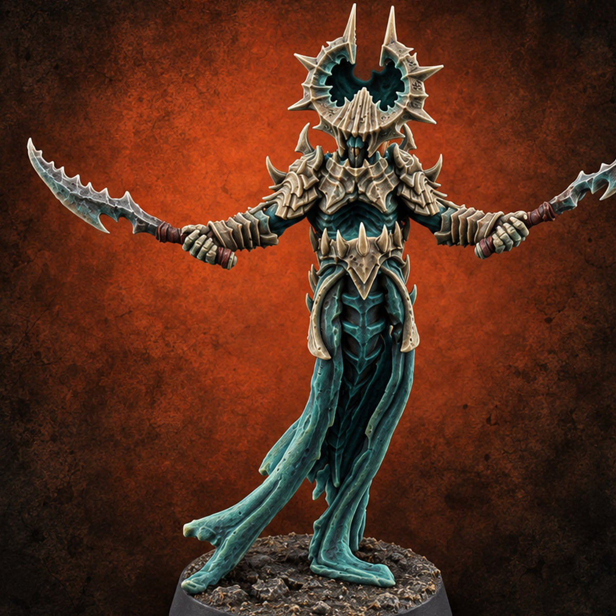 Cutting Remarks, Serrated Edition Wraith Blade Warrior B — painted concept preview (miniature supplied unpainted)