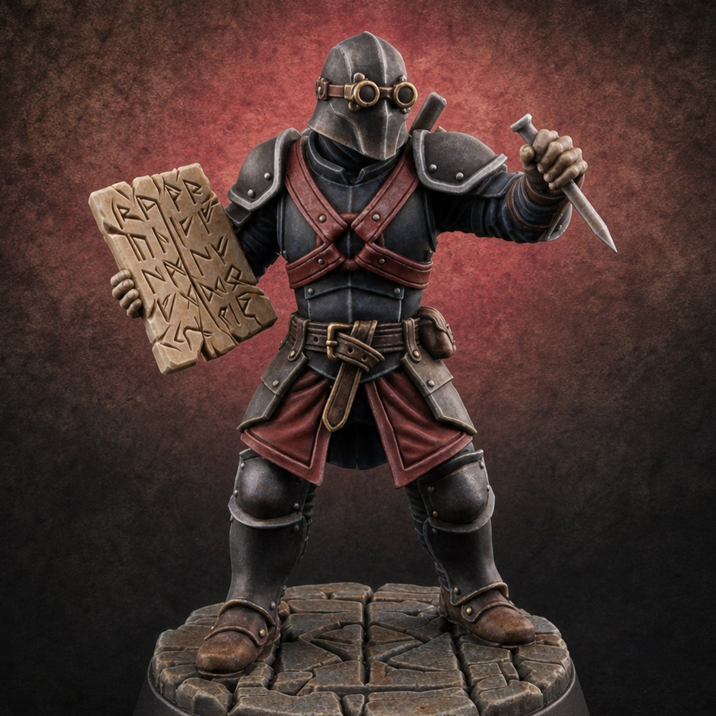 Deciphering Runes Human Scholar — painted concept preview (miniature supplied unpainted)