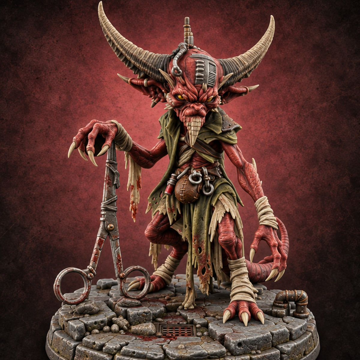 Snip First, Sterilise Never Imp Surgeon — painted concept preview (miniature supplied unpainted)