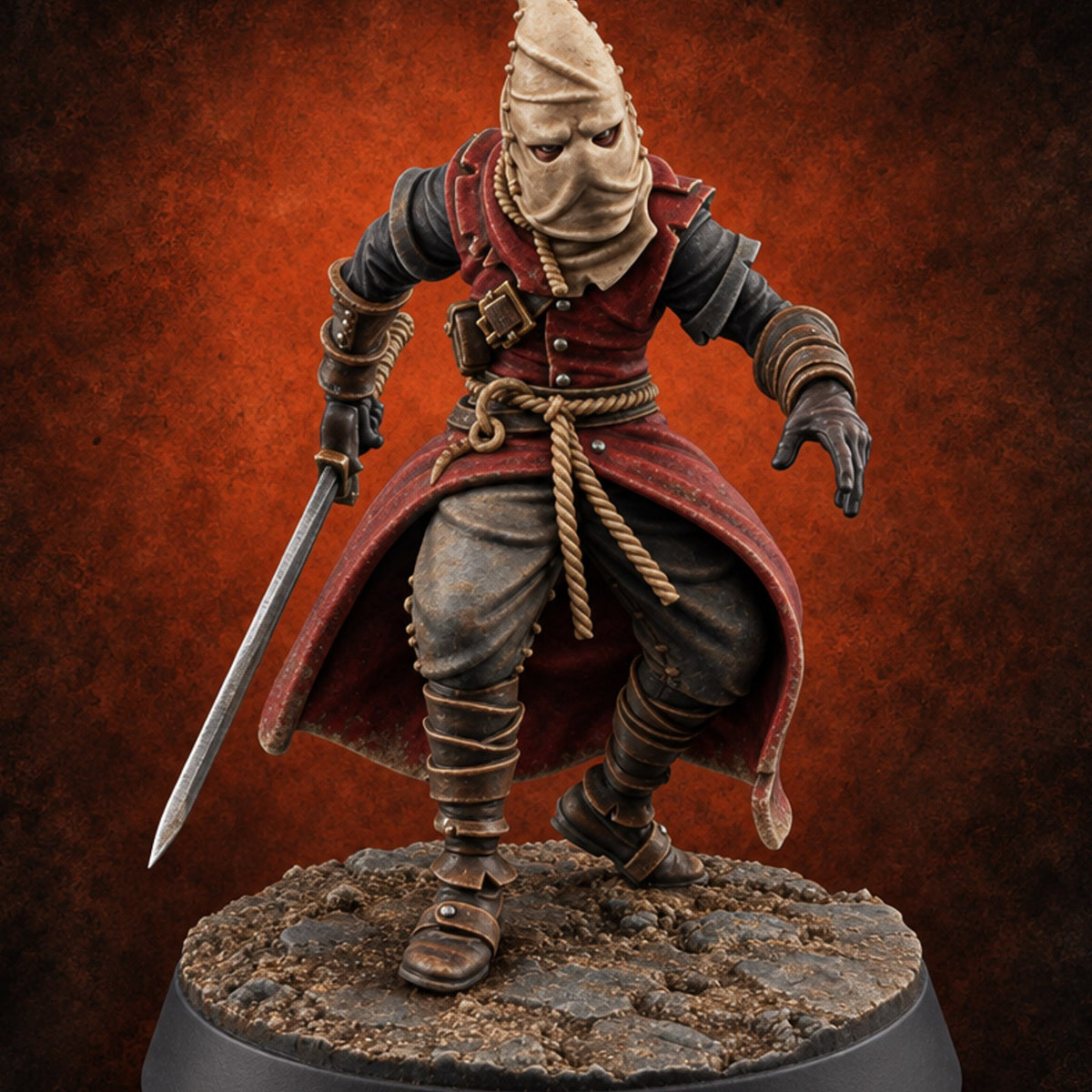 Masks On, Doctrine Off Human Cultist C — painted concept preview (miniature supplied unpainted)