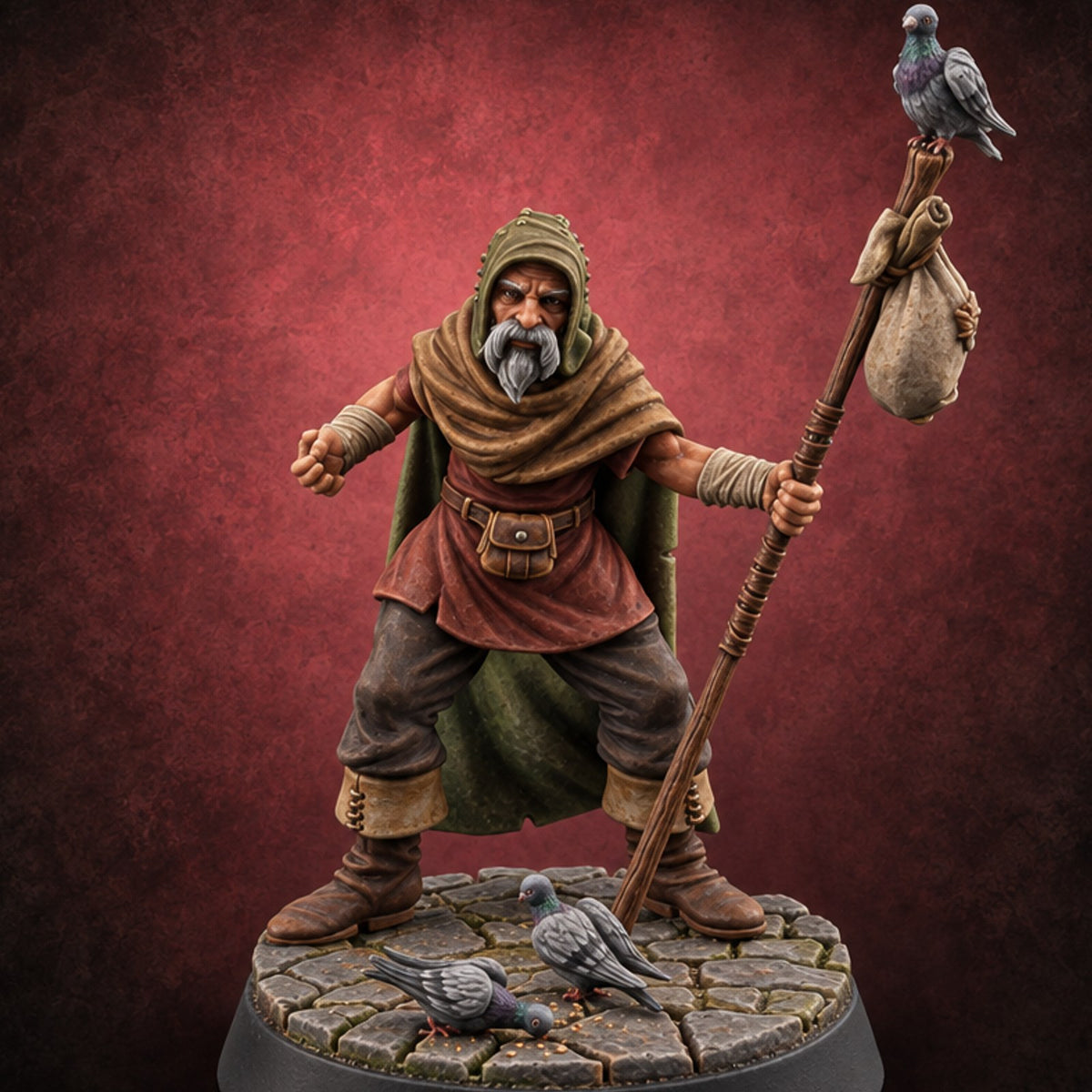 Market Day Crowd Human Townsperson C — painted concept preview (miniature supplied unpainted)