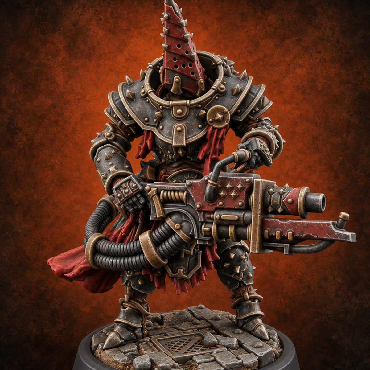 Appeal Denied at Dawn Human Spiked-Armour Executioner A — painted concept preview (miniature supplied unpainted)