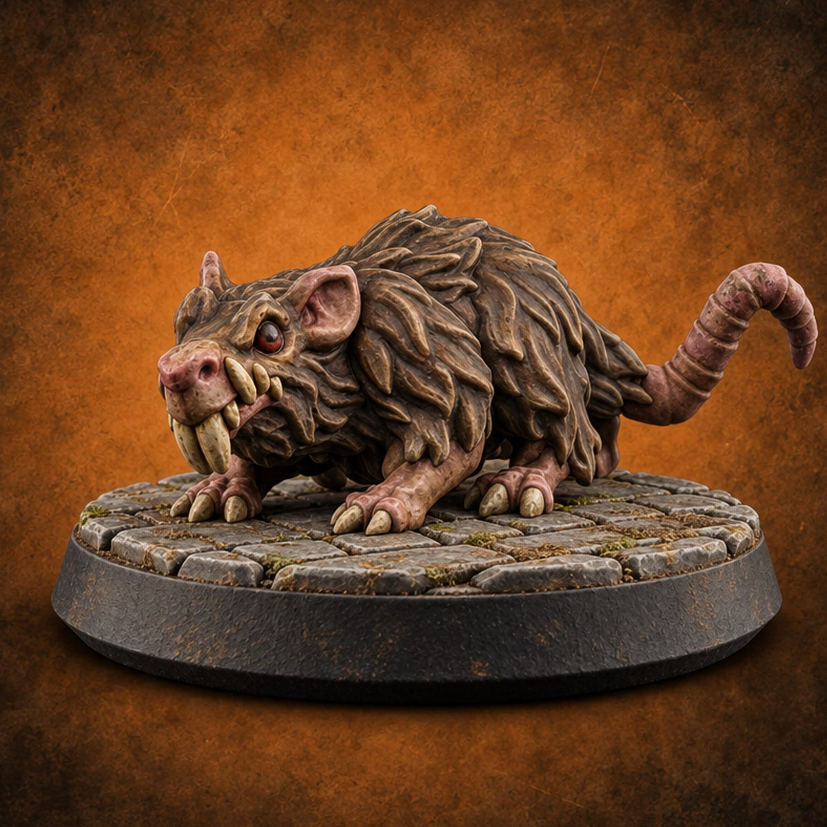 Gutter Gnawers Out Early Giant Rat B — painted concept preview (miniature supplied unpainted)