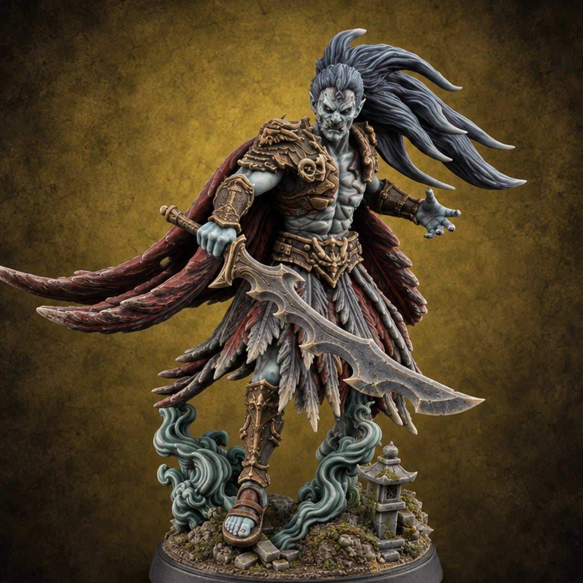 Haunting the Shrine Ruins Wraith C — painted concept preview (miniature supplied unpainted)