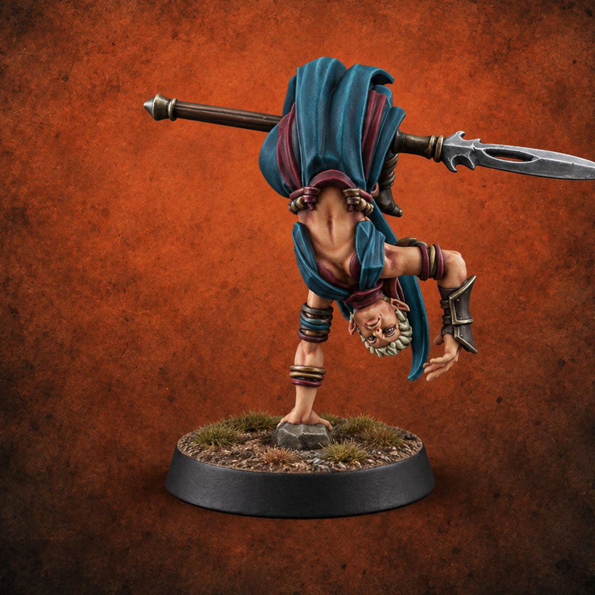 Acrobatically Poised to Strike Elf Bladesinger C Miniature for Dungeons and Dragons, Pathfinder or other TTRPGs