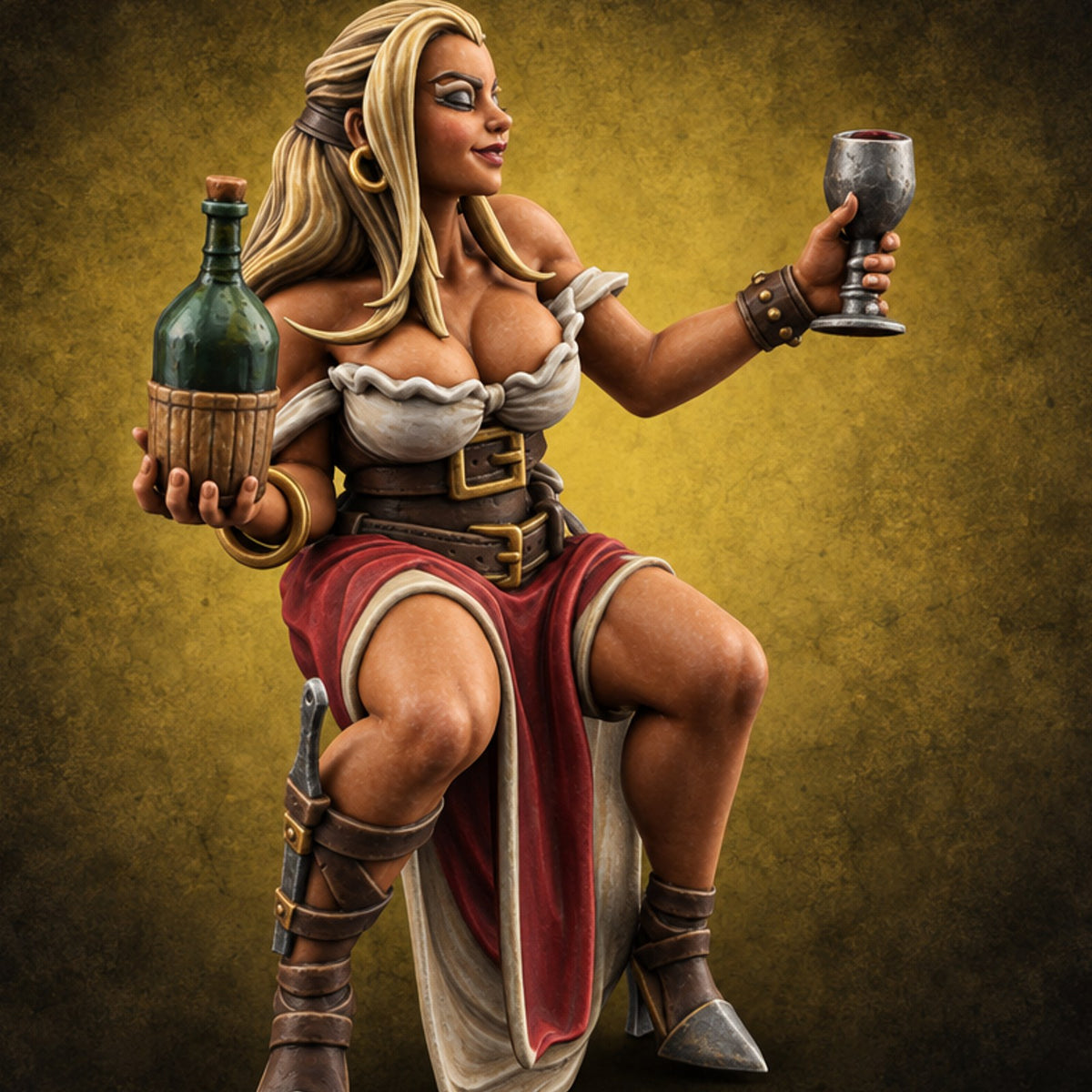 Nobody Leaves Sober Inn Patron H — painted concept preview (miniature supplied unpainted)
