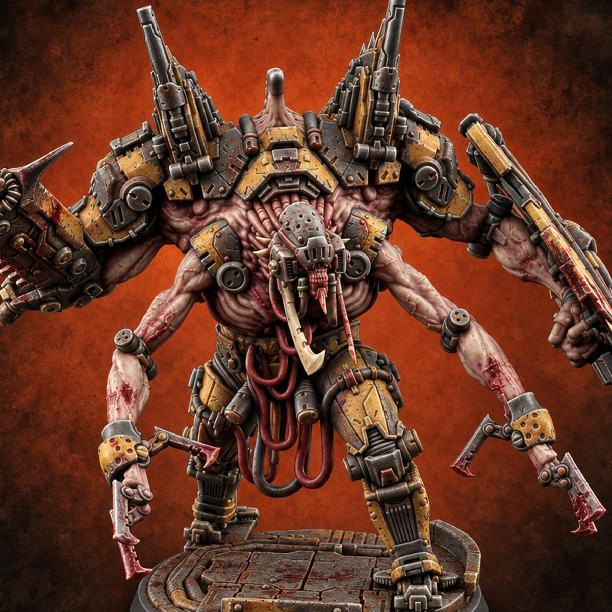 Saw It Coming Flesh Golem Chainsaw Brute — painted concept preview (miniature supplied unpainted)
