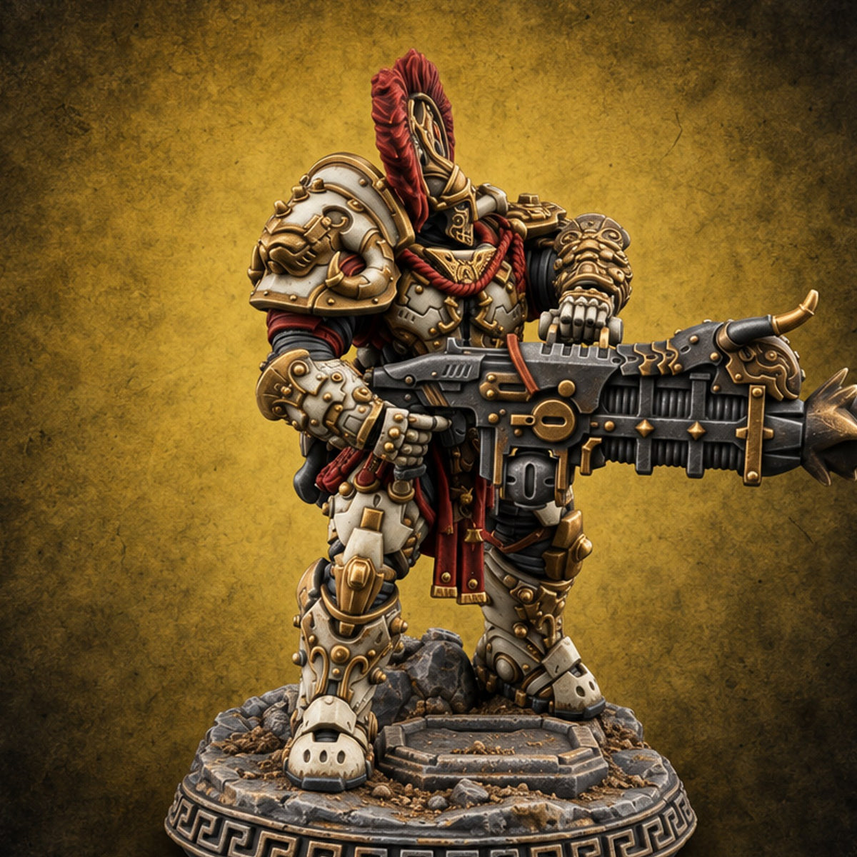 Incense and Iron Discipline Human Heavy Warrior C — painted concept preview (miniature supplied unpainted)
