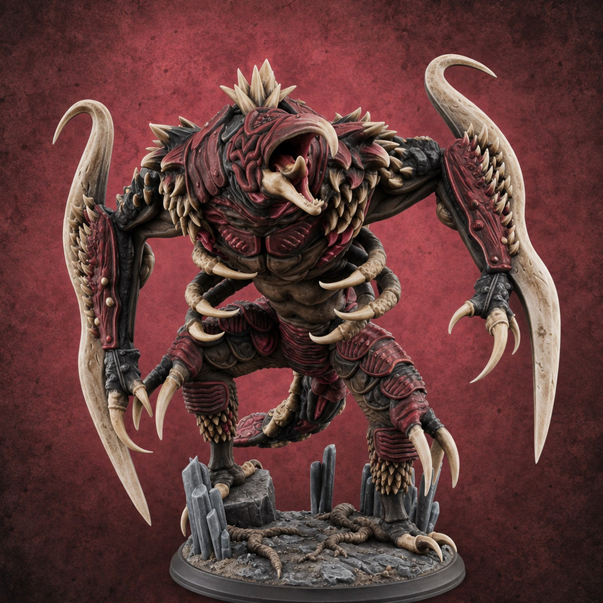A Cut Below Subterranean Blade-Limbed Hook Horror — painted concept preview (miniature supplied unpainted)