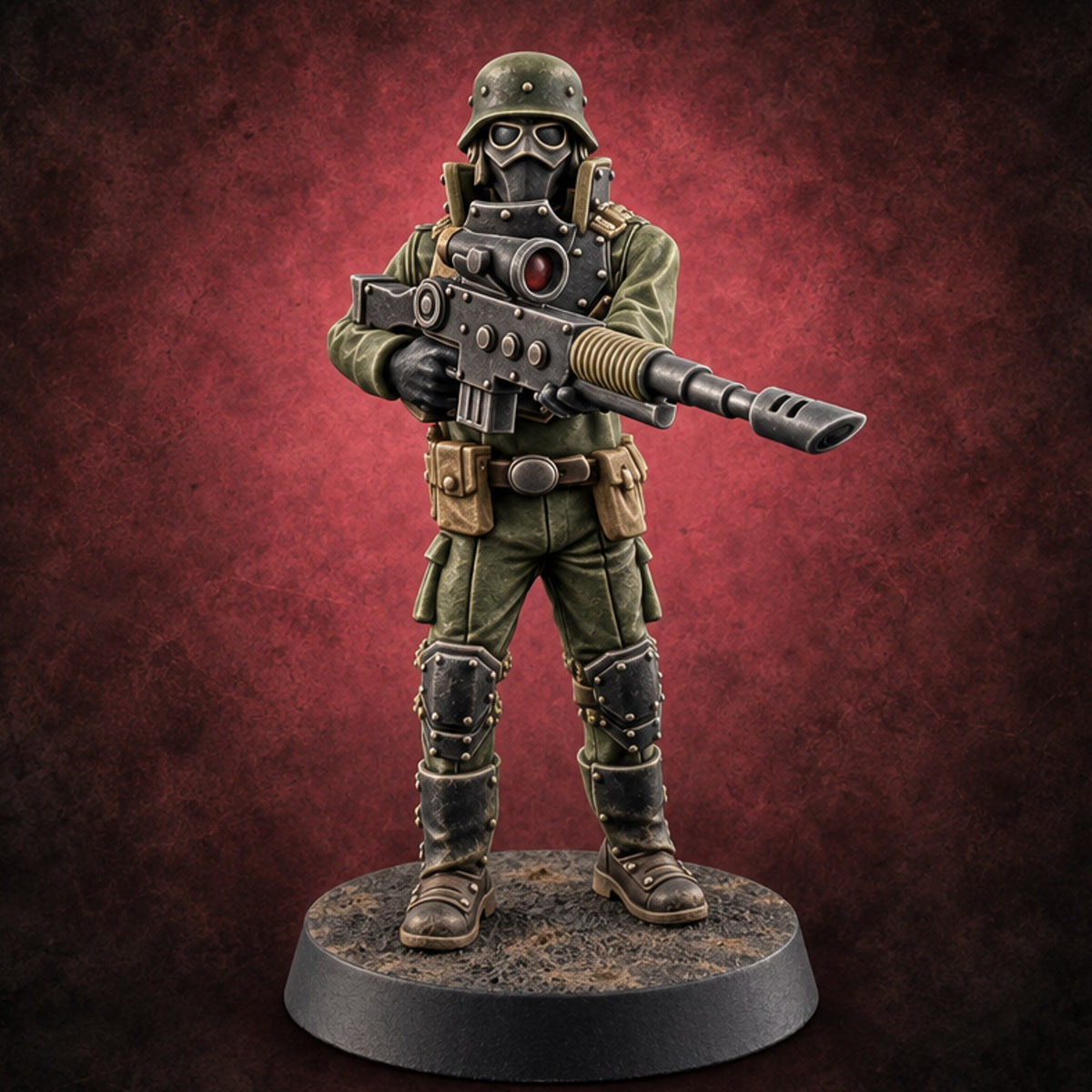 Not Here for Small Talk Human Sci-Fi Soldier E — painted concept preview (miniature supplied unpainted)