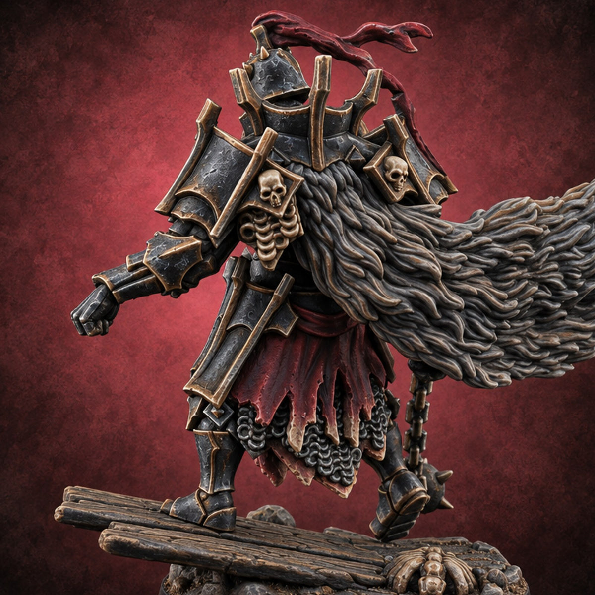 Oaths Broken Death Knight C — painted concept preview (miniature supplied unpainted)