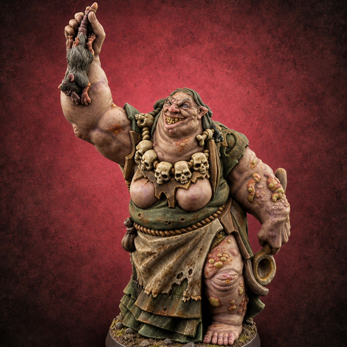 Warts and Skulls Hag Witch C — painted concept preview (miniature supplied unpainted)