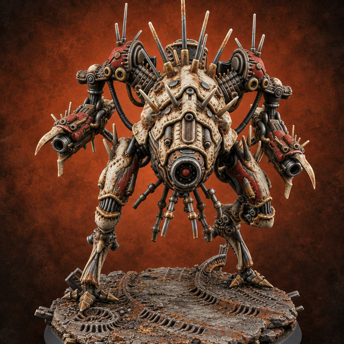 Nothing Wasted, Nobody Spared Retriever Heavy Construct B — painted concept preview (miniature supplied unpainted)