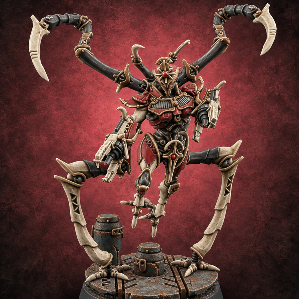 Scythe Season Opens Retriever Scythe-Legged Construct A — painted concept preview (miniature supplied unpainted)