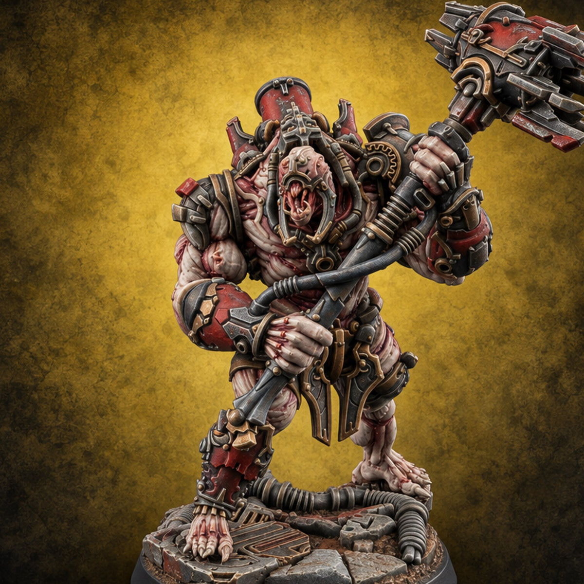 Bloodbank Heavy Lifters Flesh Golem Cyber Brute C — painted concept preview (miniature supplied unpainted)