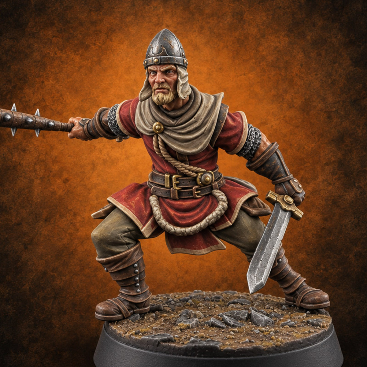 Muster Roll Misfits Human Soldier B — painted concept preview (miniature supplied unpainted)