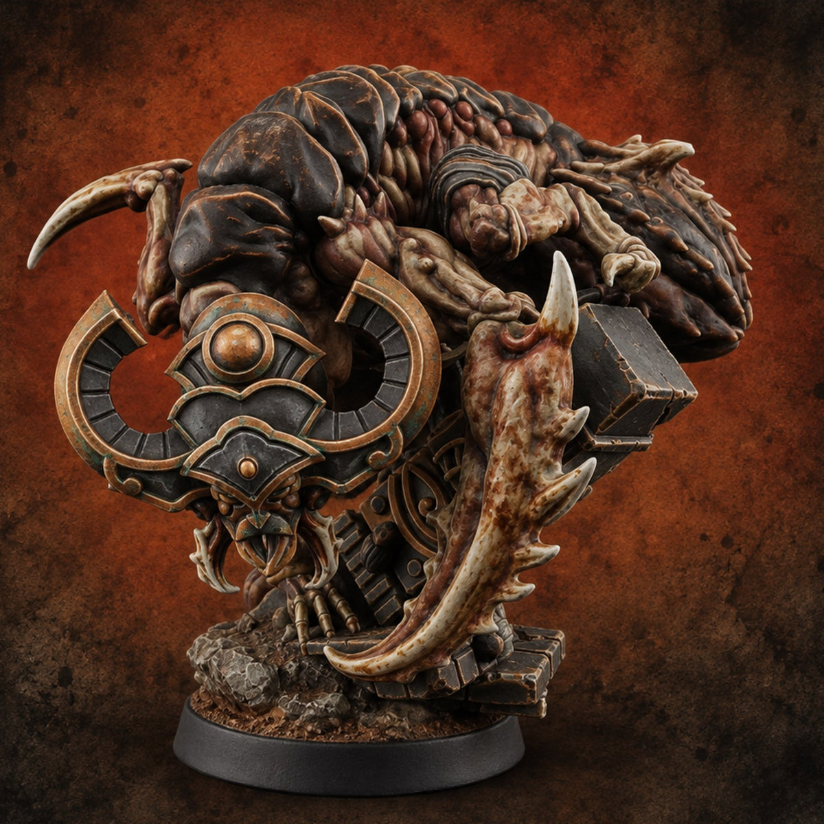 Scuttling to Arms Scarab Spawn Warrior D — painted concept preview (miniature supplied unpainted)