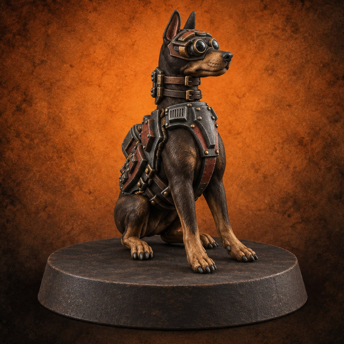 Pointing the Way Human and War Dog Team Member D — painted concept preview (miniature supplied unpainted)