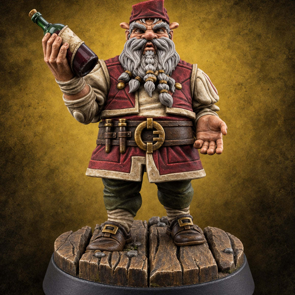 Stomped, Sipped and Sold Human Winemaker D — painted concept preview (miniature supplied unpainted)