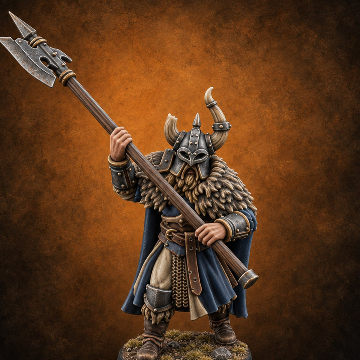 Shoulder to Shoulder, Halberds High Human Huscarl Halberdier F — painted concept preview (miniature supplied unpainted)