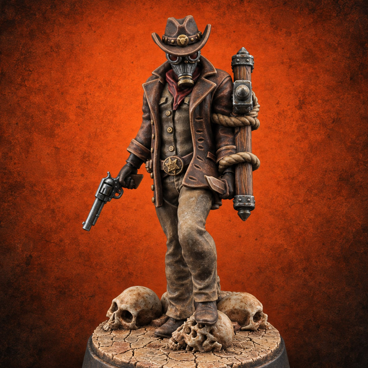 Keeping the Peace Masked Deputy H Miniature for Dungeons and Dragons, Pathfinder or other TTRPGs