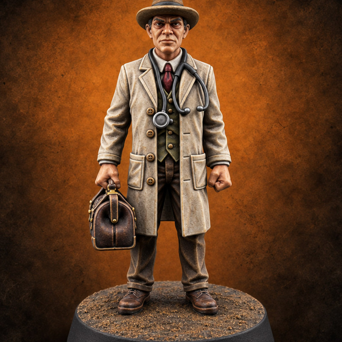 Bedside Manner Left at Home Human Physician — painted concept preview (miniature supplied unpainted)