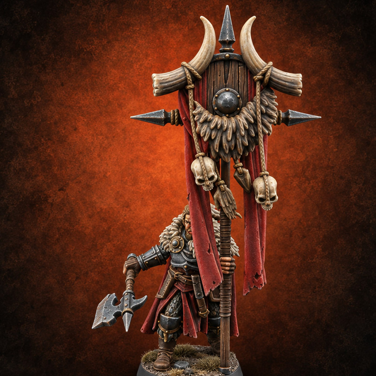 Shoulder to Shoulder, Halberds High Human Huscarl Halberdier I — painted concept preview (miniature supplied unpainted)