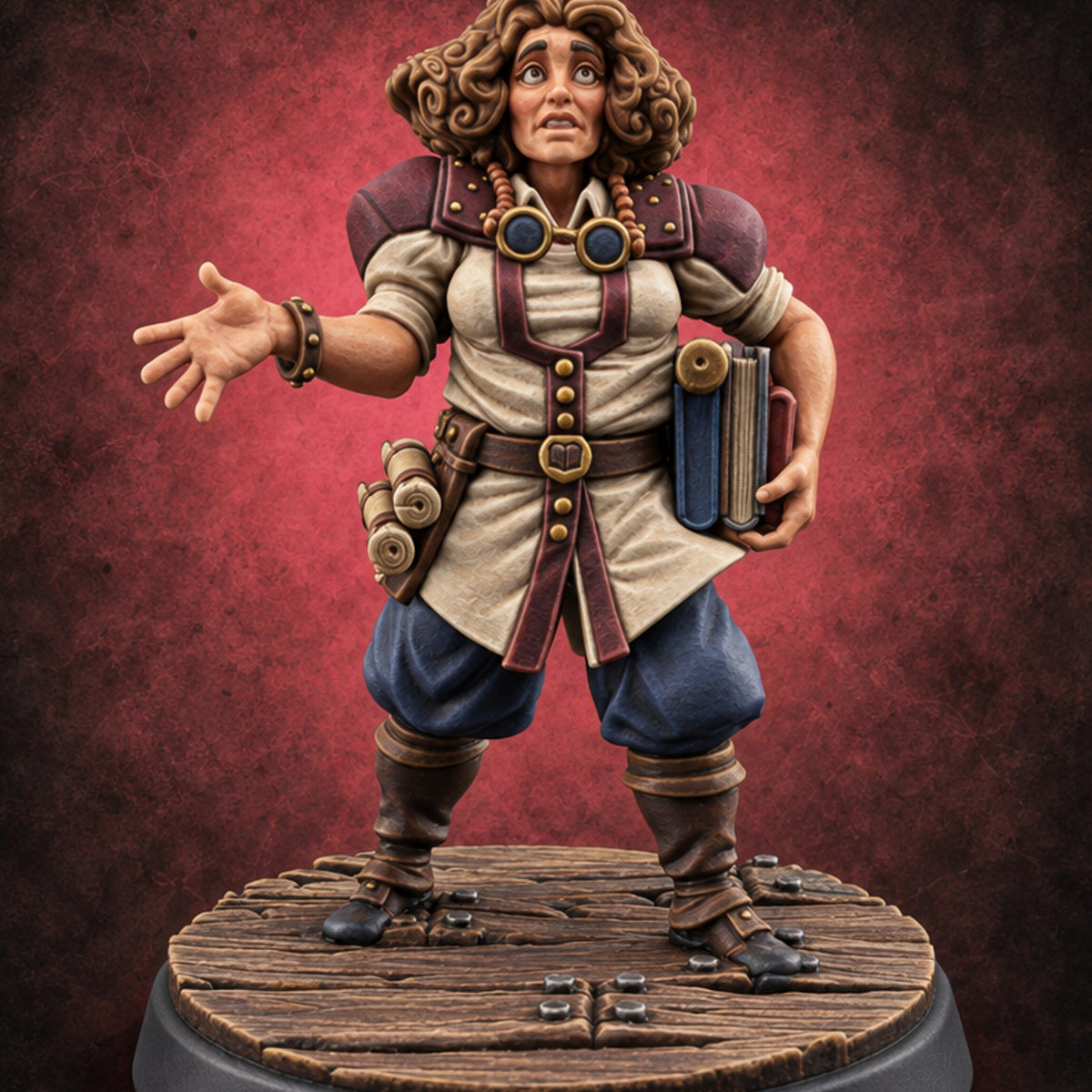 Overdue Notice, Delivered in Person Human Librarian A — painted concept preview (miniature supplied unpainted)