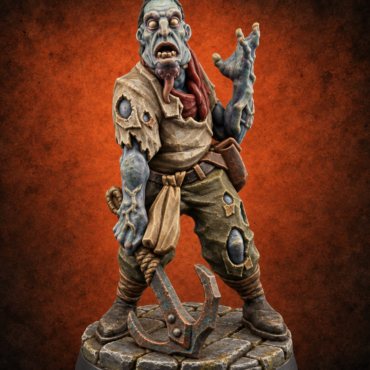 Dockside Rumours Have Gills Fisherman C — painted concept preview (miniature supplied unpainted)