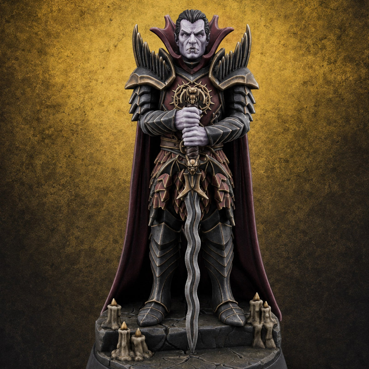 Standing Vigil Vampire Lord Miniature for Dungeons and Dragons, Pathfinder or other TTRPGs