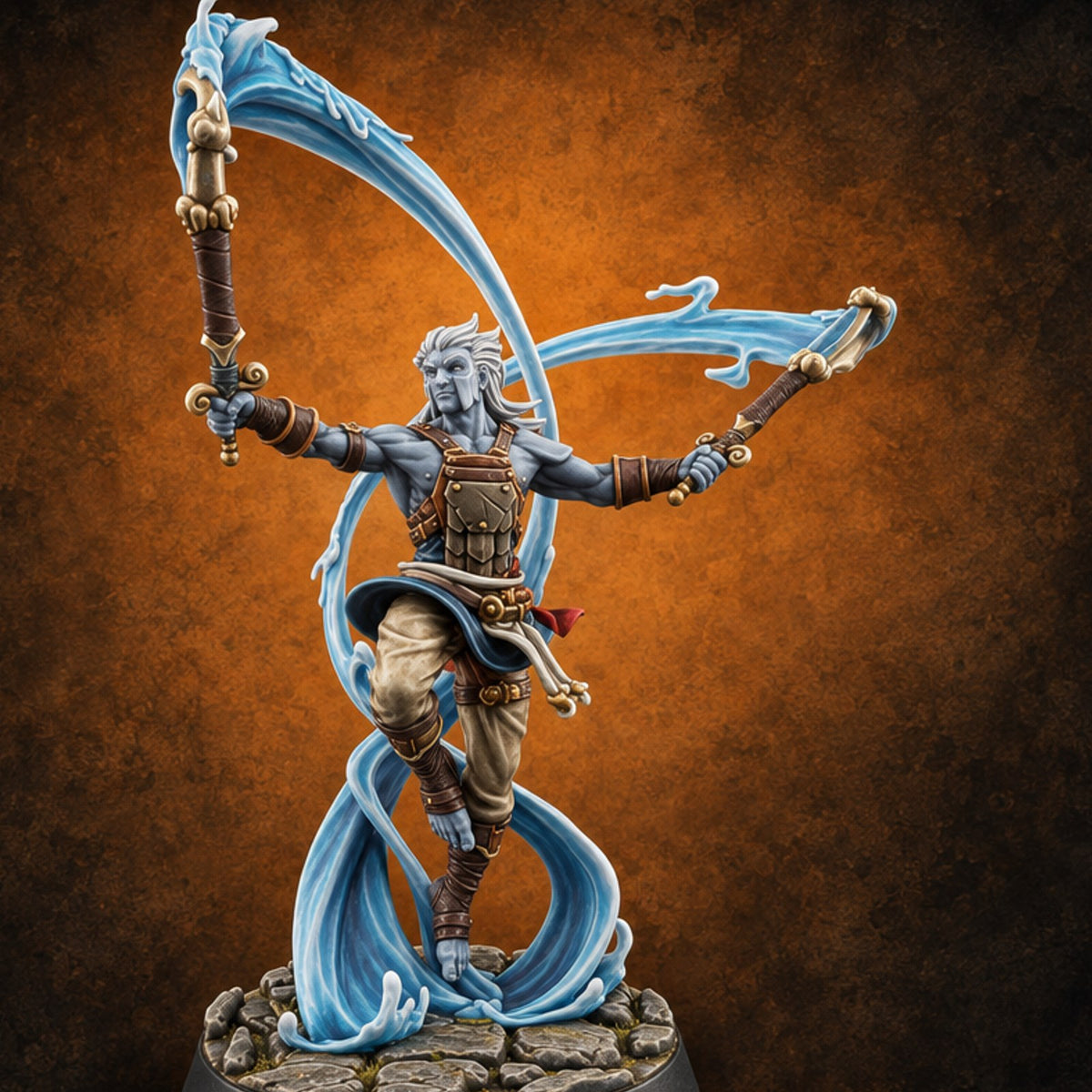 Every Element Answers the Call Genasi Adventurer E — painted concept preview (miniature supplied unpainted)