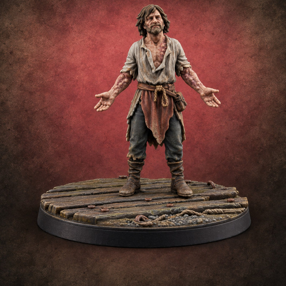 Succumbing to the Change Human Mutant E Miniature for Dungeons and Dragons, Pathfinder or other TTRPGs