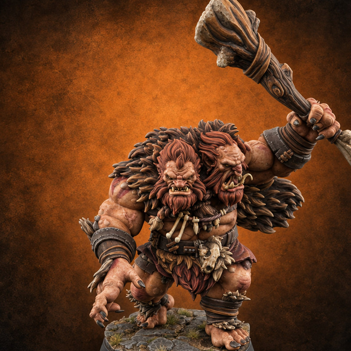 Argued All the Way Here Ettin Brute A — painted concept preview (miniature supplied unpainted)