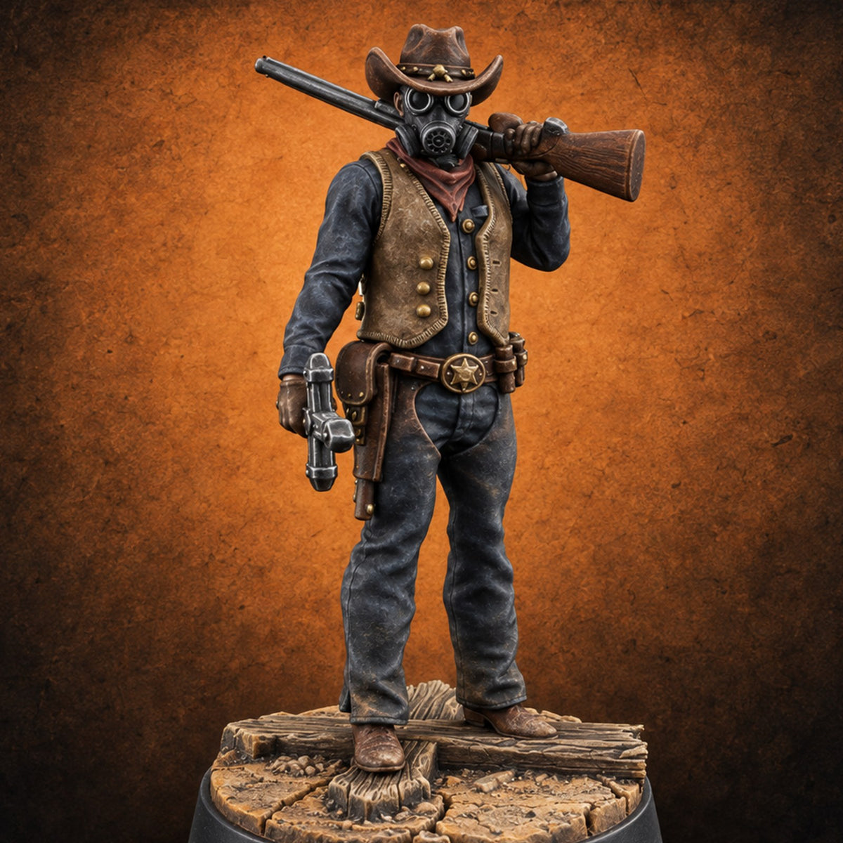 Keeping the Peace Masked Deputy F Miniature for Dungeons and Dragons, Pathfinder or other TTRPGs
