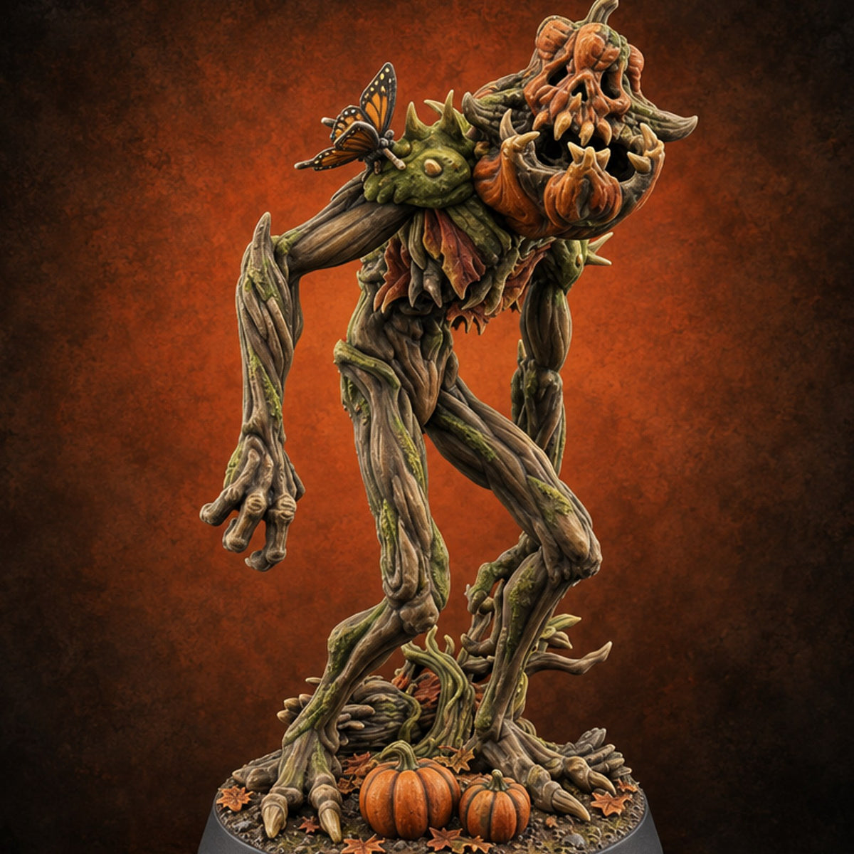 Harvest Moon Hollows Twig Blight Pumpkin Monster B — painted concept preview (miniature supplied unpainted)