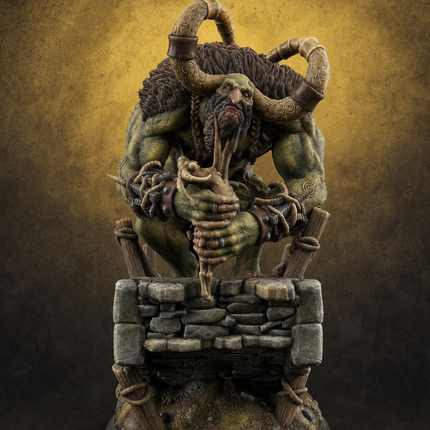Come Out Swinging Troll Outlaw — painted concept preview (miniature supplied unpainted)