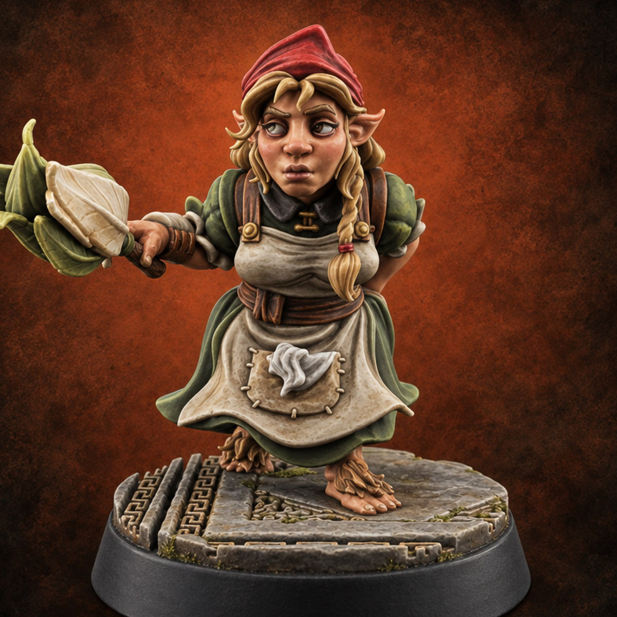 Dues Collected, Tea Poured Guild Hall Character D — painted concept preview (miniature supplied unpainted)