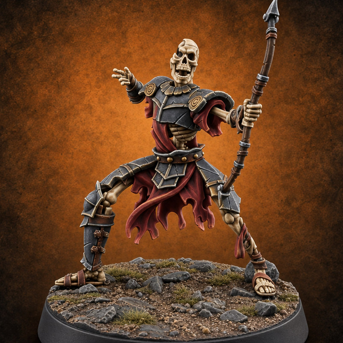 Bones Still Taking Orders Skeleton Warrior B — painted concept preview (miniature supplied unpainted)