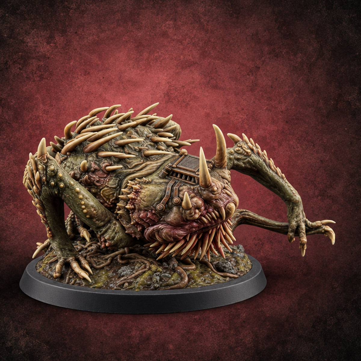 Mouth Opens Before Manners Otyugh Spined Horned Aberration C — painted concept preview (miniature supplied unpainted)
