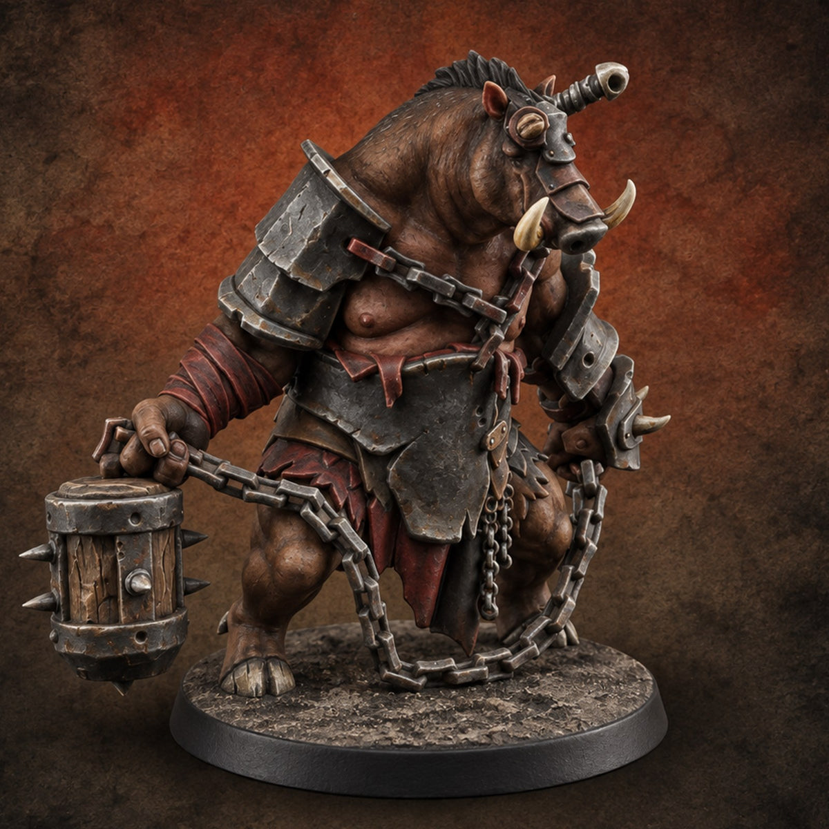 No Fence Holds Us Wereboar Raider C — painted concept preview (miniature supplied unpainted)
