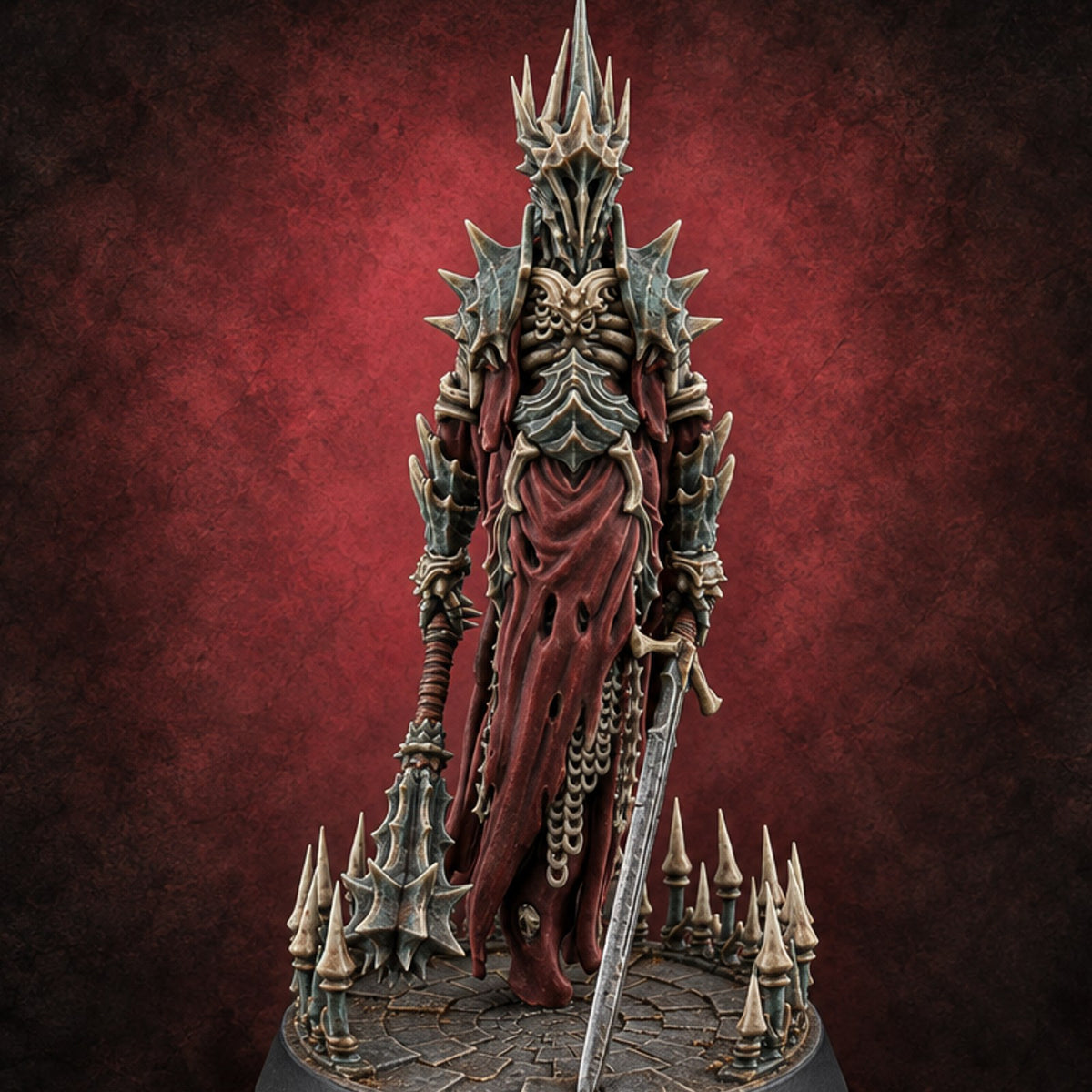 Hem Trails Where Legs Ended Wraith Lord Flail Warrior A — painted concept preview (miniature supplied unpainted)